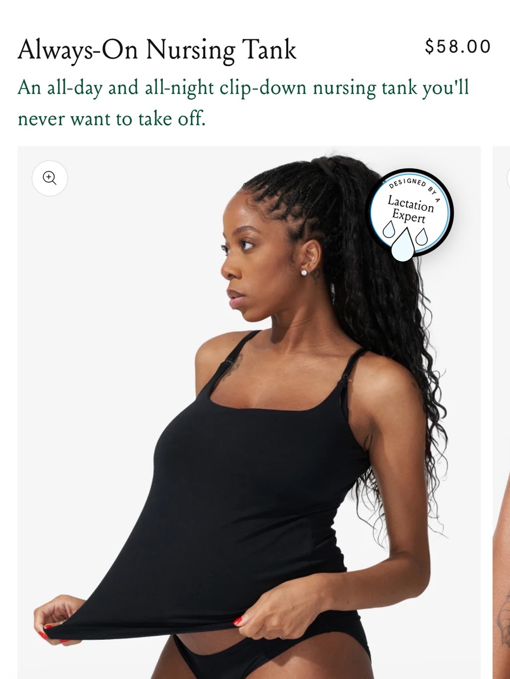 BUNDLE OF 3 bodily Always-On Nursing Tank - Black 2x